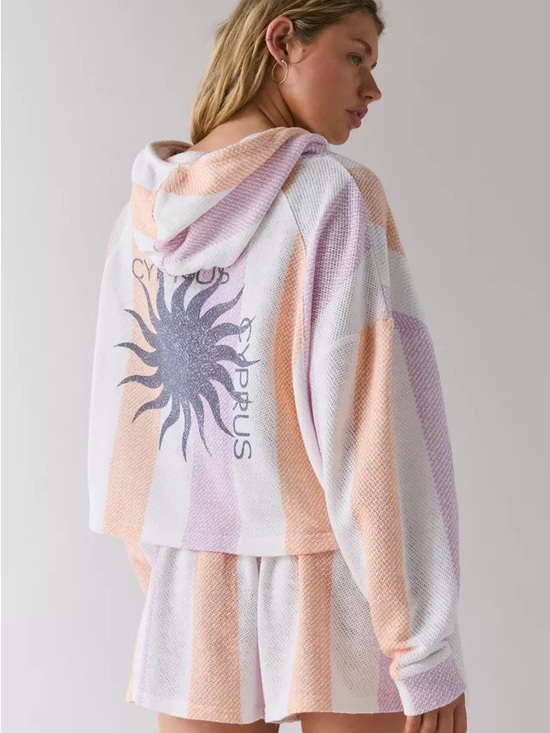 Urban Outfitters Tops - Out From Under High Tide Oversized Crop Hoodie Sweatshirt size Medium